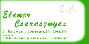 elemer cseresznyes business card